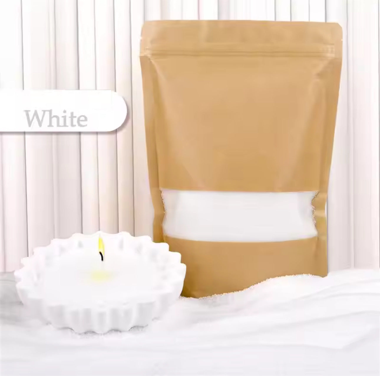 Refillable sand candle wax + 15 Wicks