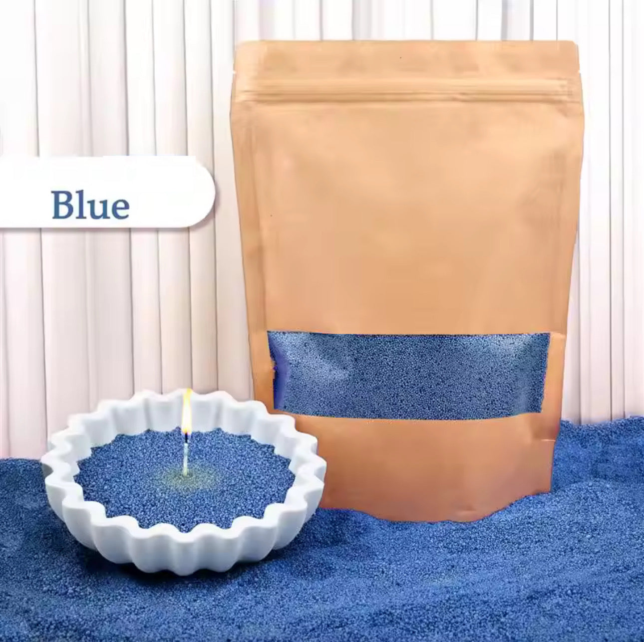 Refillable sand candle wax + 15 Wicks