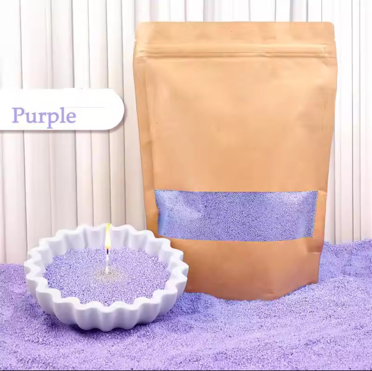 Refillable sand candle wax + 15 Wicks