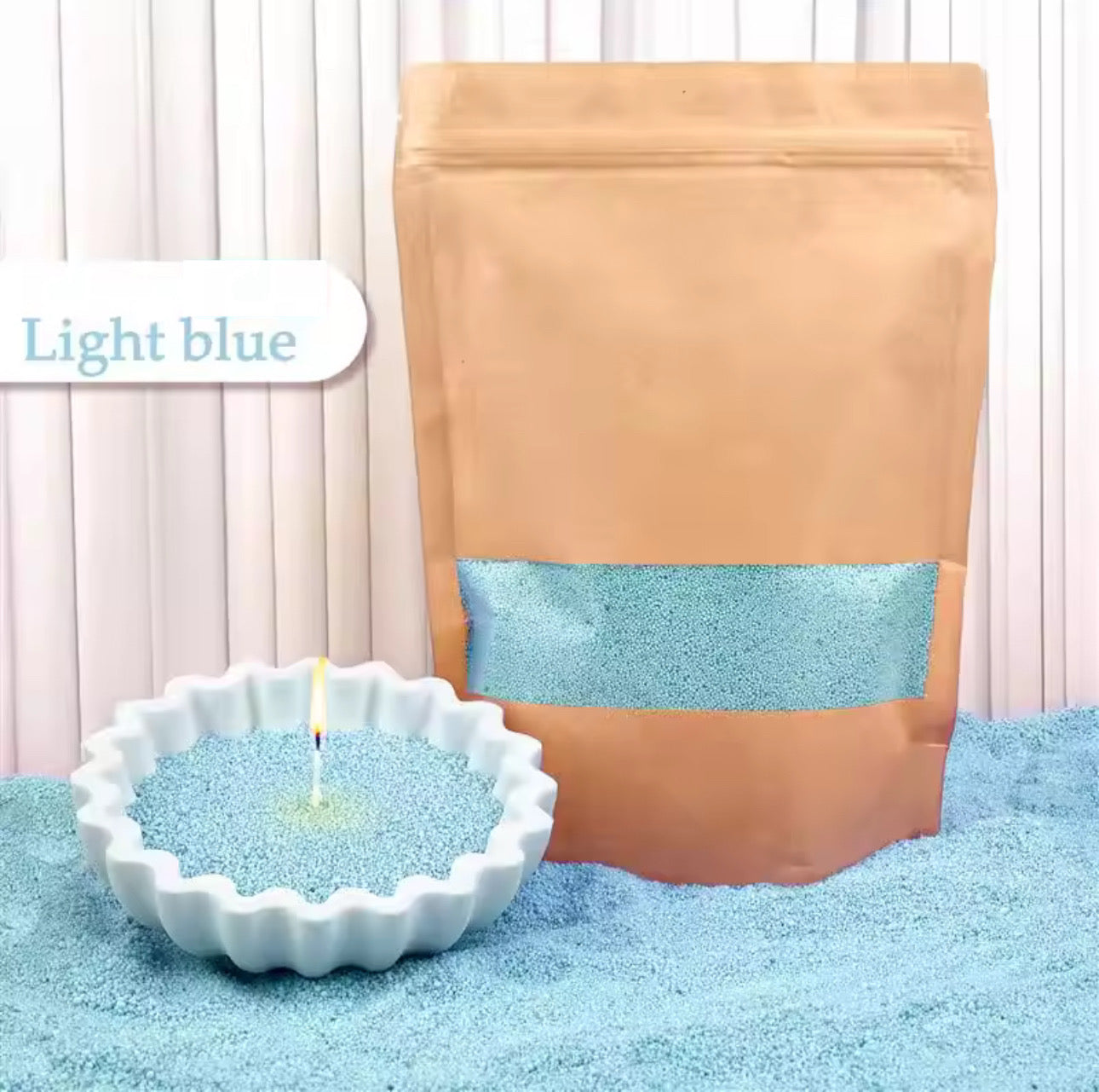 Refillable sand candle wax + 15 Wicks