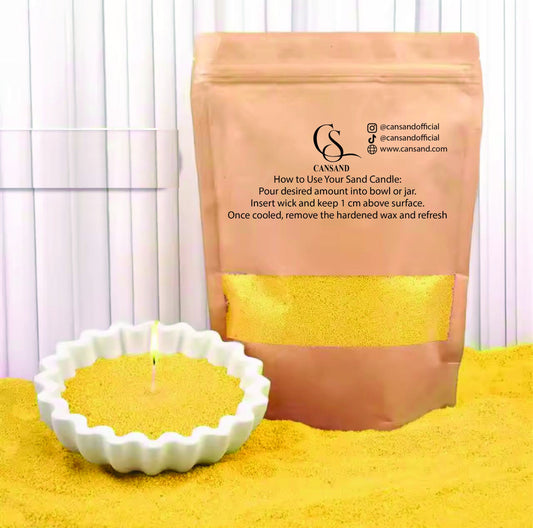 Refillable sand candle wax + 15 Wicks