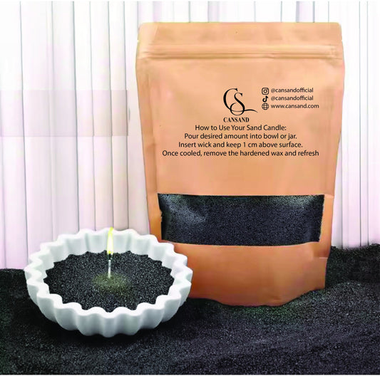 Refillable sand candle wax + 15 Wicks