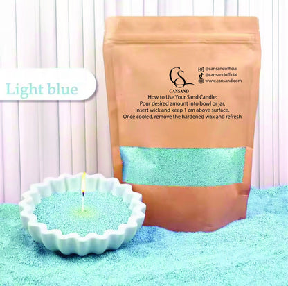 Buy 2 Get 1 Free Refillable sand candle wax + 15 Wicks