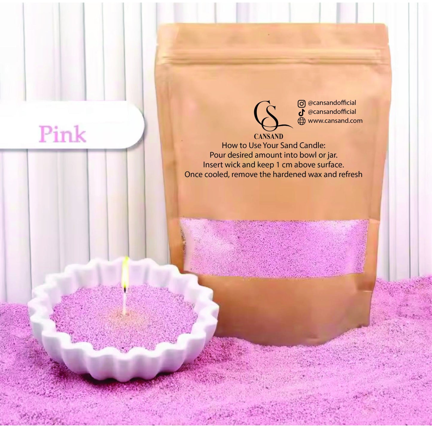 Buy 2 Get 1 Free Refillable sand candle wax + 15 Wicks