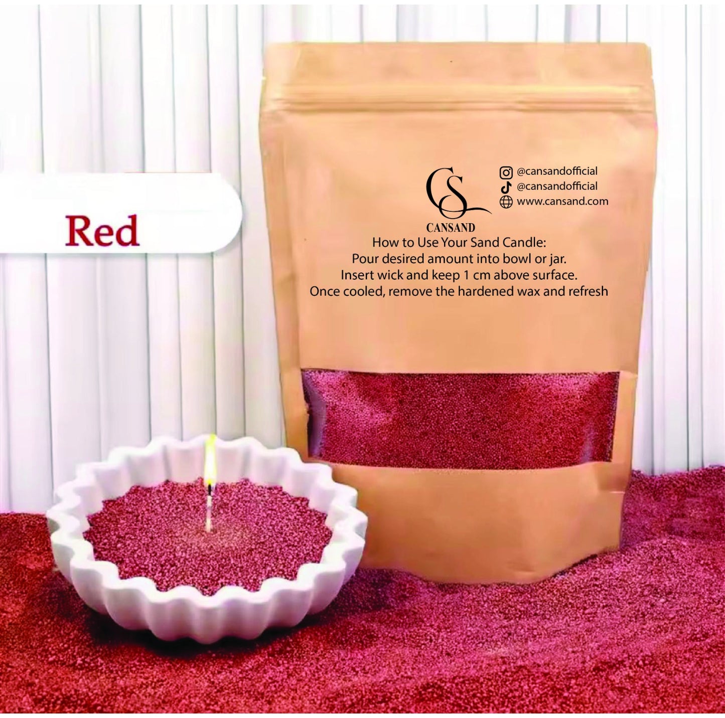 Buy 2 Get 1 Free Refillable sand candle wax + 15 Wicks