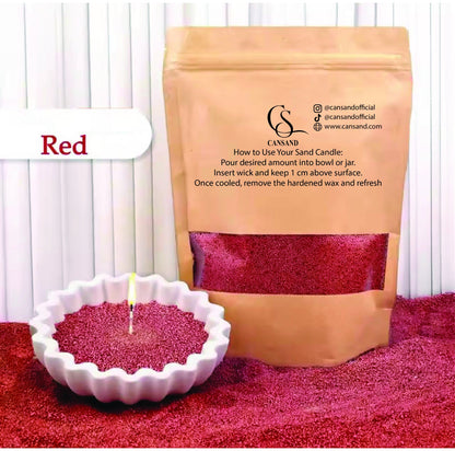 Buy 2 Get 1 Free Refillable sand candle wax + 15 Wicks